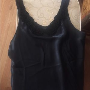 Black silky top size large